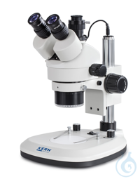 Stereo-Zoom Mikroskop OZL 466, 0,7 x - 4,5 x, 3W LED (Durchlicht), 3W LED (Aufli Die KERN...